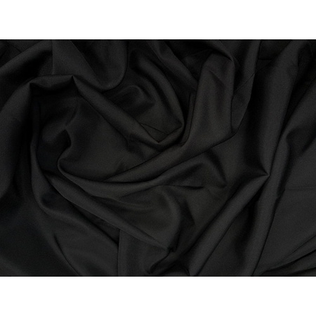 Atlas Commercial Products 90" Round Polyester Tablecloth, Black PY-90R-03